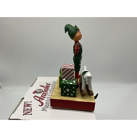 Annalee Mantel Collection Vintage Reindeer Stocking Holder in Original Box - Picture 12 of 16